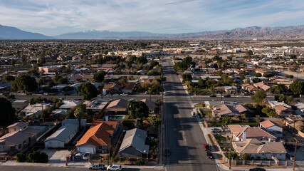 Obraz premium Afternoon view of the downtown urban core of Coachella, California, USA.