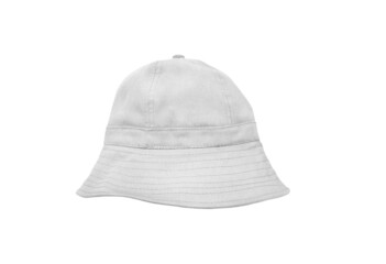 white bucket hat isolated on white