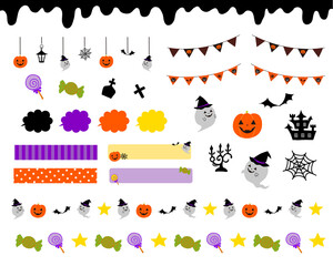 ハロウィンのイラスト素材セット