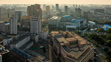 Fototapeta premium Landscape of People's Square in Changchun, China