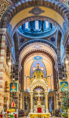 Fototapeta na wymiar Cathedral Saint Mary Mejor Basilica Altar Dome Marseille France