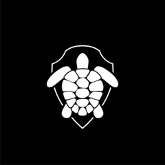Obraz premium Turtle logo isolated on a dark background