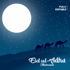 Luxury Eid Mubarak design template or social post design and background. 