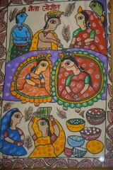 Obraz na płótnie Canvas Traditional Madhubani panting of naina jogit