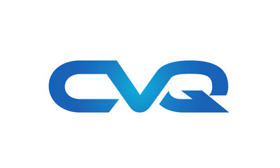 Connected CVQ Letters logo Design Linked Chain logo Concept	