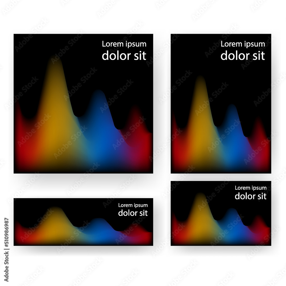 Wall mural colors wave radiography design for brochure templates