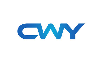 Connected CWY Letters logo Design Linked Chain logo Concept	