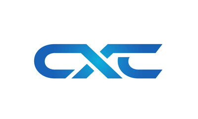 Connected CXC Letters logo Design Linked Chain logo Concept	
