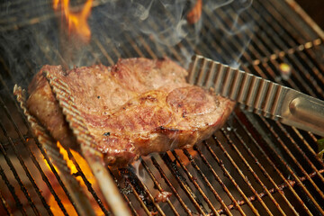 grilled meat on the grill