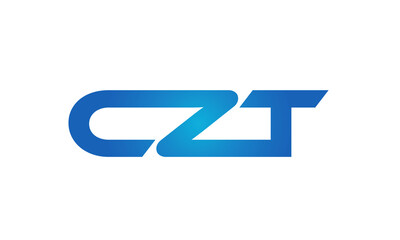 Connected CZT Letters logo Design Linked Chain logo Concept	