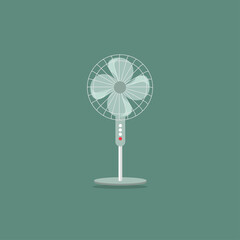 Electric fan vector icon.Cartoon vector icon isolated on green background electric fan