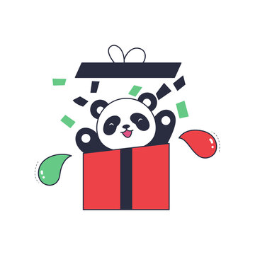 cute panda out of box