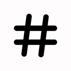 Hashtag sign icon vector illustration on white background