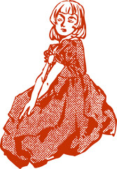 girl in a dress