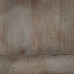 Gray wooden background. Empty grey wall and floor