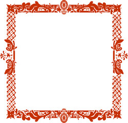 frame for text with flowers