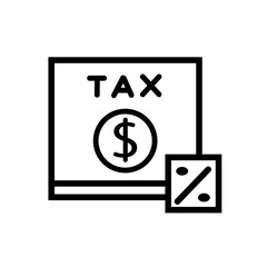 tax icon stock vector illustration flat design