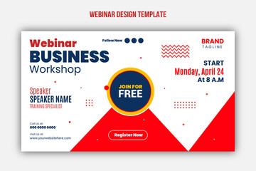 Digital marketing business live webinar and corporate social media post template