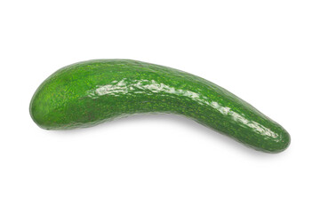avocado, long green avocado  isolated on white background Clipping Path