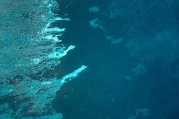 islands and tropical blue bays, bird's eye view