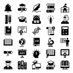 Glyph icons for Education.