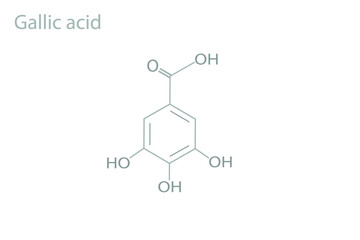 Gallic acid molecular skeletal chemical formula.	