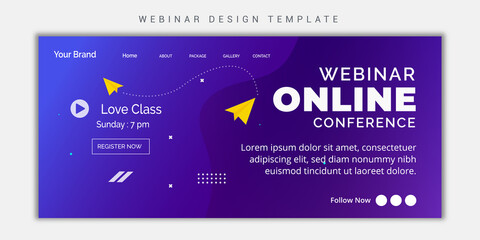 Digital marketing business live webinar and corporate social media post template