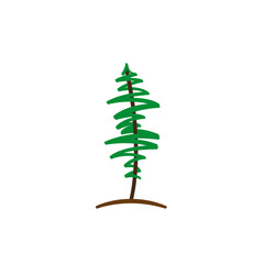 Pine tree icon design. Tree vector.