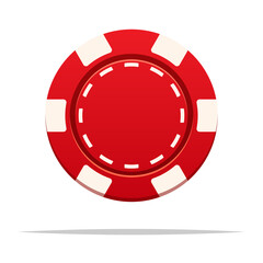 Poker chip vector isolated illustration