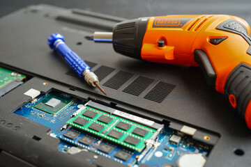 Repairing and upgrade circuit mainboard of notebook, electronic, computer hardware and technology...