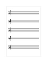 Music sheet vector illustration drawn on white background