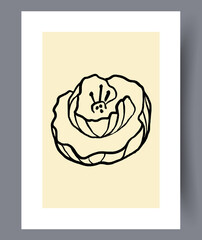 Abstract modern printable art wall banners or posters for interior design. Minimalistic neutral modern artworks for print. Vector illustration. 