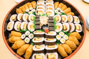 食べ物素材　オードブルのお寿司
