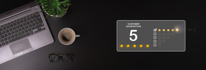 The best excellent business services rating customer experience concept