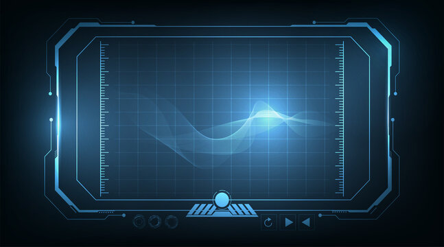 Hud futuristic screen elements concept.high tech screen,Futuristic frames. Template frame technology abstract background.