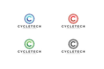 C Letter Abstract Monogram Vector Logo Concept Design. Modern Financial & Networking Branding	