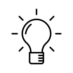 Light bulb icon. Pictogram isolated on a white background.