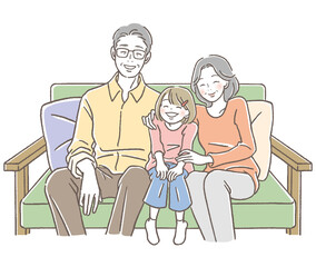 おじいちゃんおばあちゃんと孫