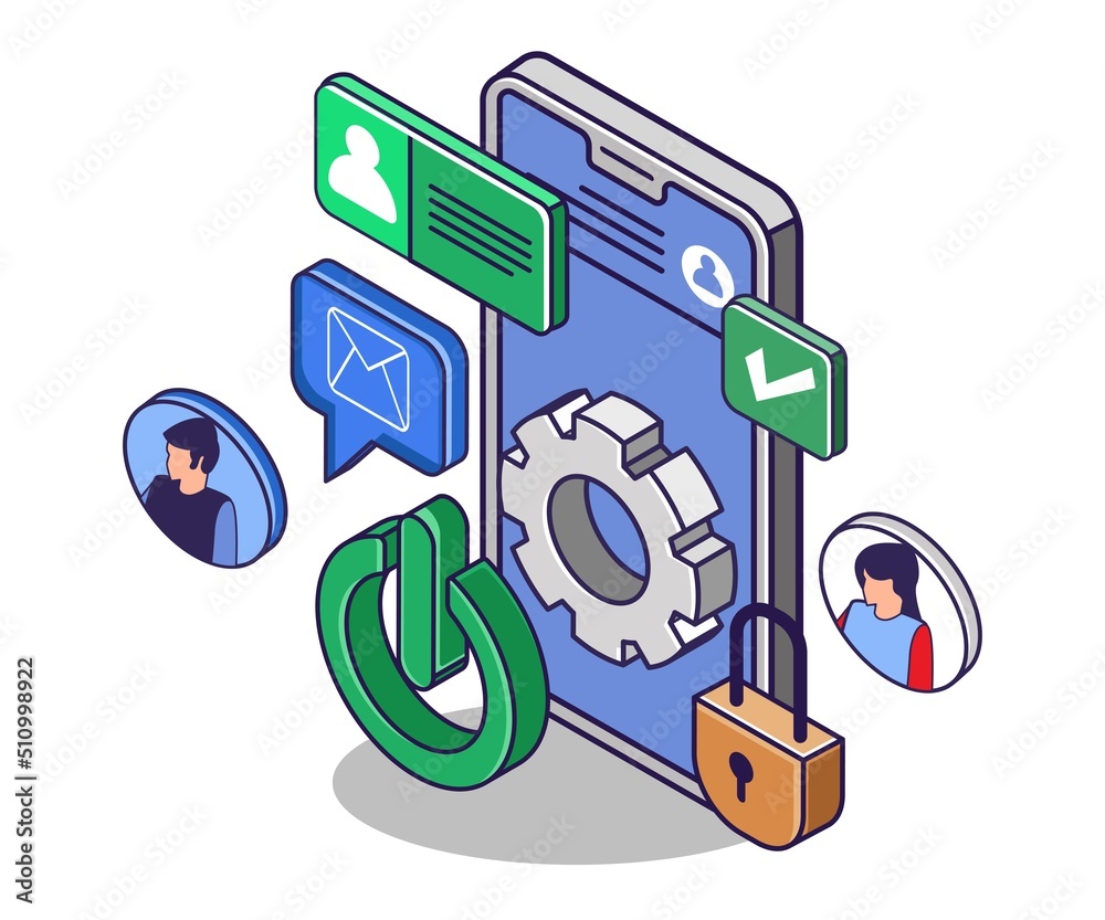 Poster Account security on of smartphone button