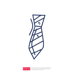 Tie Suit Doodle Line Icon