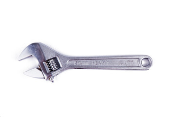 adjustable wrench isolated on white background