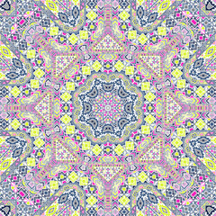 Abstract seamless pattern with geometric elements structure.