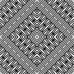 Abstract geometric seamless pattern.  Black and white vector background. black mandala.