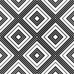 Abstract geometric seamless pattern.  Black and white vector background. black mandala.