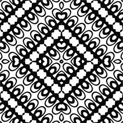 Abstract geometric seamless pattern.  Black and white vector background. black mandala.