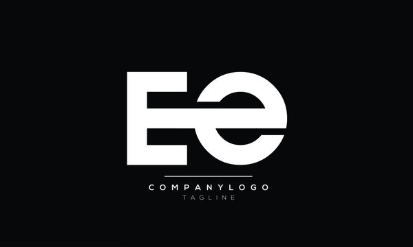 Alphabet letters Initials logo E2