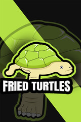 Turtle Mascot Logo E sport Design