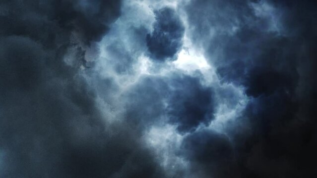 thunderstorm, dark cumulonimbus clouds in the sky