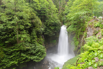 Palovit Waterfall view in Rize Province of Turkey