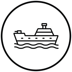 Army Ship Icon Style